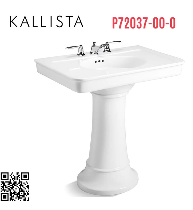 Chậu rửa mặt treo chân dài Kallista P72037-00-0