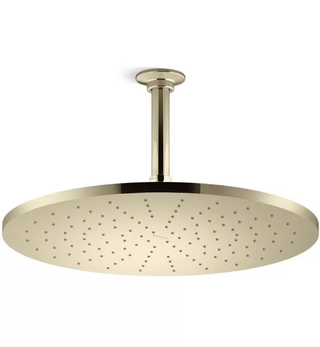 Bát sen tắm phun mưa tròn lớn màu vàng Kallista P26139-00-BAF
