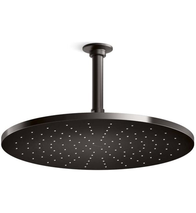 Bát sen tắm phun mưa tròn lớn màu đen Kallista P26139-00-BGP