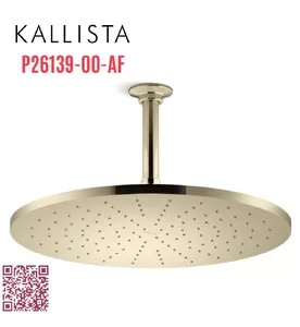 Bát sen tắm phun mưa tròn lớn màu vàng Kallista P26139-00-AF