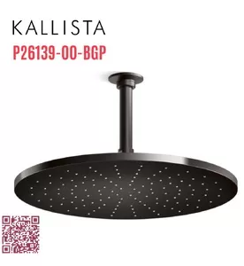 Bát sen tắm phun mưa tròn lớn màu đen Kallista P26139-00-BGP