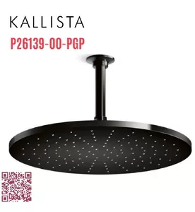 Bát sen tắm phun mưa tròn lớn màu đen Kallista P26139-00-PGP