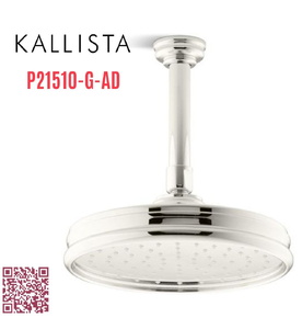 Bát sen tắm phun mưa ECO tròn cỡ nhỏ màu nickel Kallista P21510-G-AD