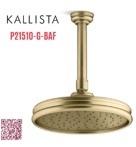 Bát sen tắm phun mưa ECO tròn cỡ nhỏ màu vàng Kallista P21510-G-BAF