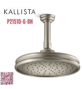 Bát sen tắm phun mưa ECO tròn cỡ nhỏ màu nickel Kallista P21510-G-BN