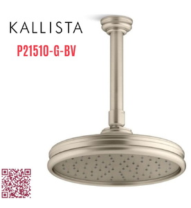 Bát sen tắm phun mưa ECO tròn cỡ nhỏ màu đồng Kallista P21510-G-BV