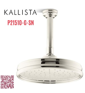 Bát sen tắm phun mưa ECO tròn cỡ nhỏ màu nickel Kallista P21510-G-SN
