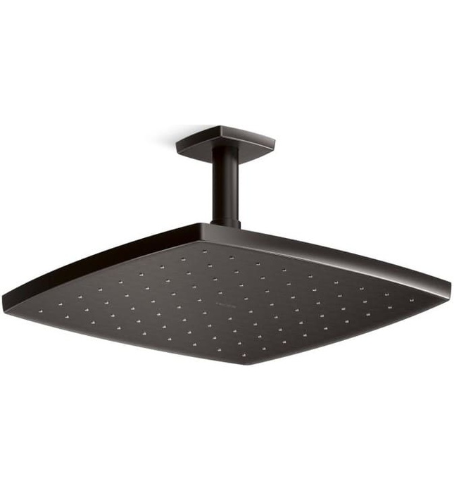 Bát sen tắm phun mưa vuông màu nickel Kallista P21514-00-SN