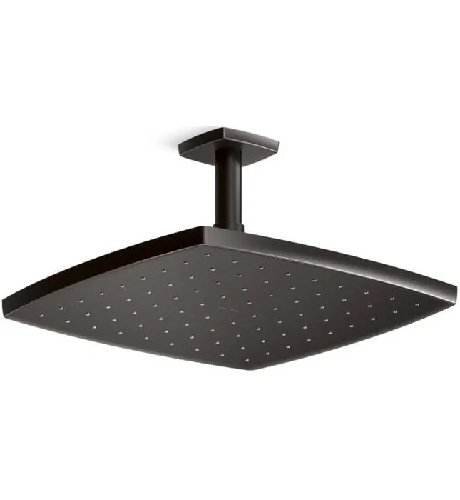 Bát sen tắm phun mưa vuông màu vàng Kallista P21514-00-BAF