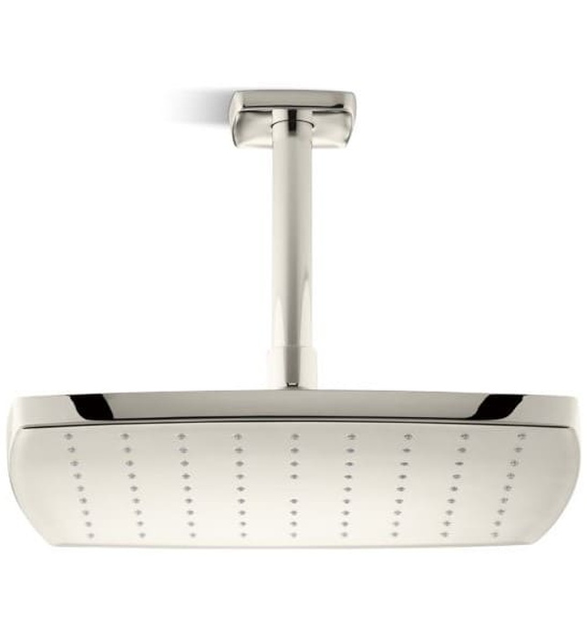 Bát sen tắm phun mưa vuông màu đen Kallista P21514-00-PGP