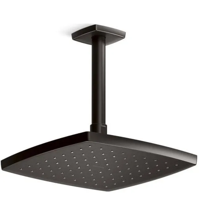 Bát sen tắm phun mưa eco vuông màu nickel Kallista P21515-00-AD