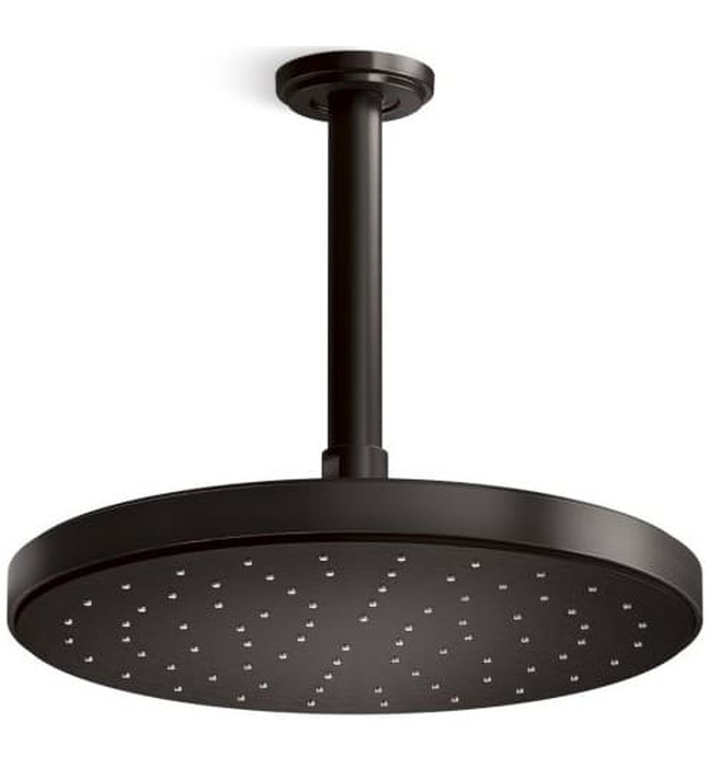 Bát sen tắm phun mưa tròn màu đen Kallista P21676-00-PGP