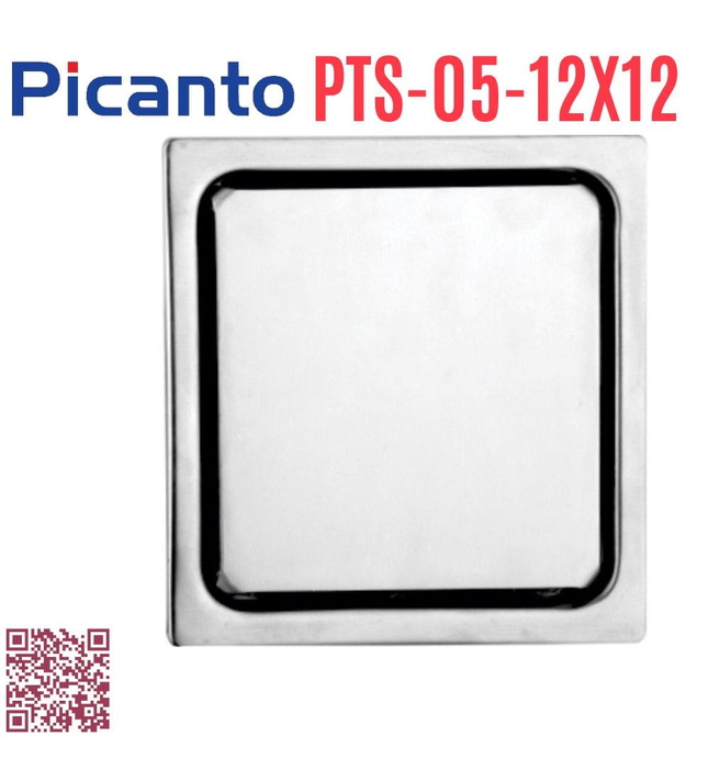 Ga thoát sàn SUS304 D60-90 Picanto PTS-05 12x12cm