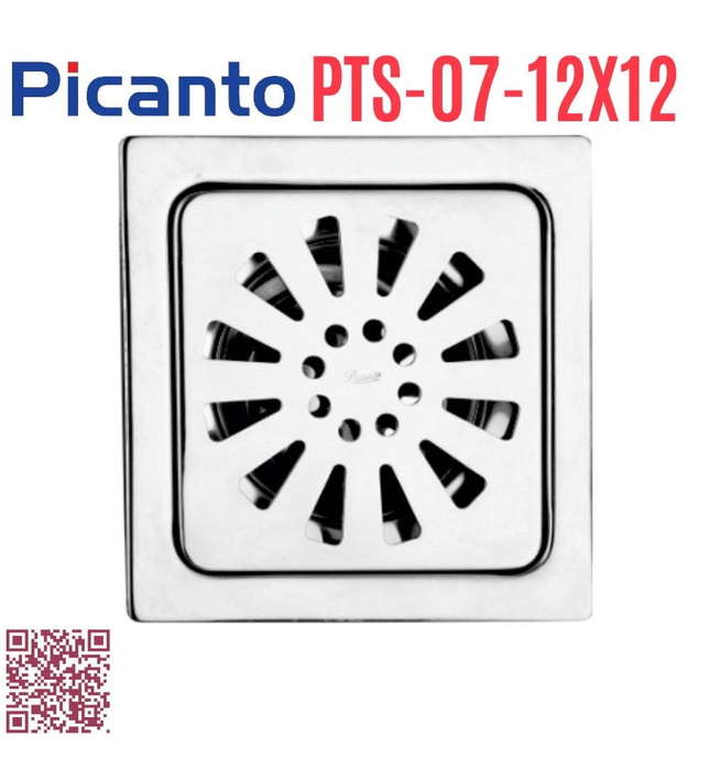 Ga thoát sàn SUS304 D60-90 Picanto PTS-07 12x12cm