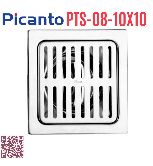 Ga thoát sàn SUS304 D60-90 Picanto PTS-08 10x10cm