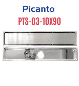 Ga thoát sàn dài SUS304 D60-90 Picanto PTS-03 10x90cm