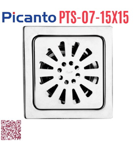 Ga thoát sàn SUS304 D60-90 Picanto PTS-07 15x15cm