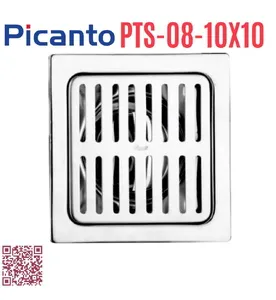 Ga thoát sàn SUS304 D60-90 Picanto PTS-08 10x10cm