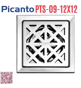 Ga thoát sàn SUS304 D60-90 Picanto PTS-09 12x12cm