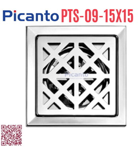 Ga thoát sàn SUS304 D60-90 Picanto PTS-09 15x15cm