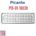 Ga thoát sàn dài SUS304 D60-90 Picanto PTS-01 10x30cm