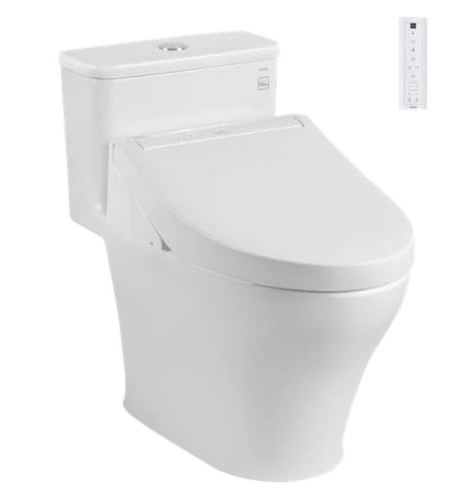 Bồn cầu 1 khối kèm nắp điện tử TOTO MS857CDW15 