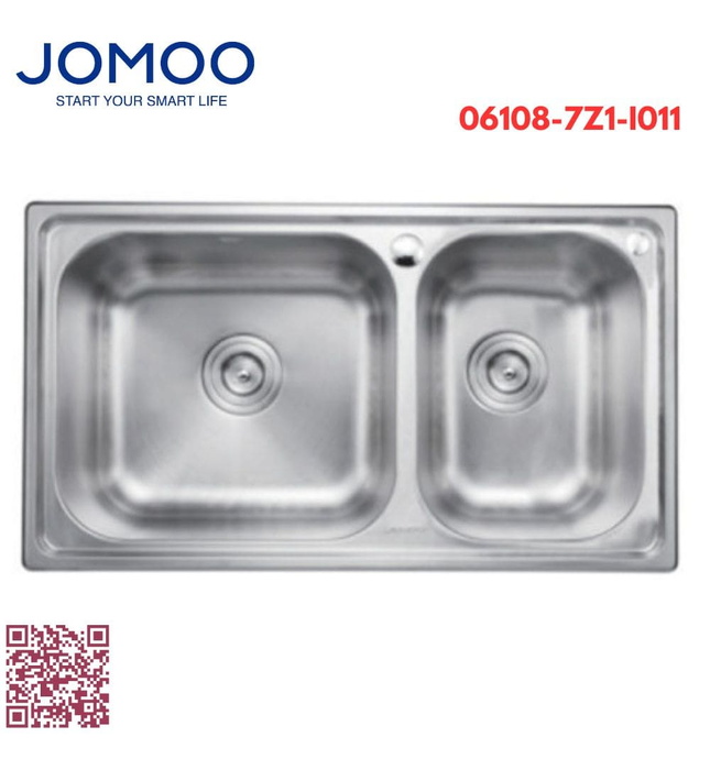 Chậu rửa bát 2 hố Jomoo 06108-7Z1-I011