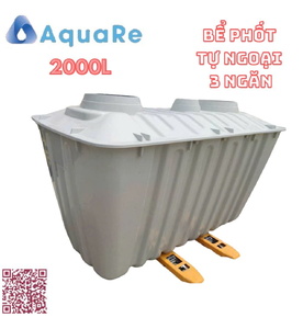 Bể phốt tự ngoại AquaRe 2000L – chất liệu composite