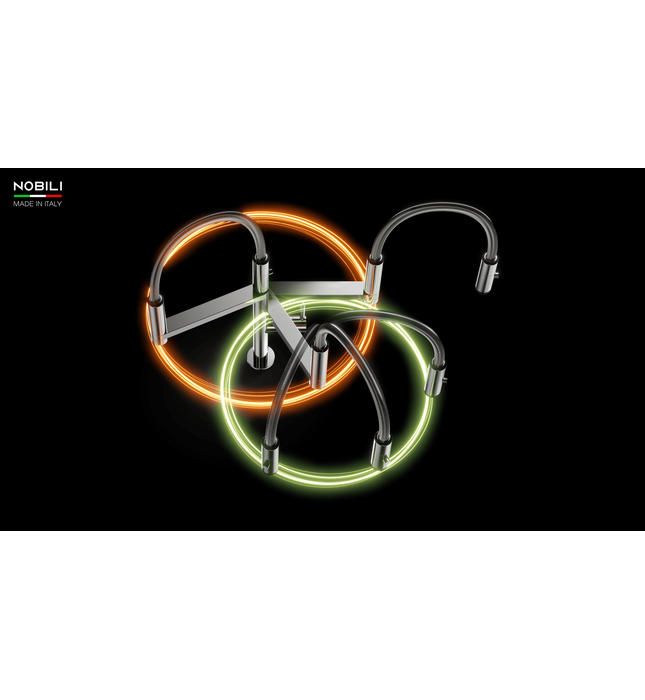 Vòi chậu rửa bát cần mềm 2 đầu xả Italy Nobili Move NB133S (MV92400/50CR)