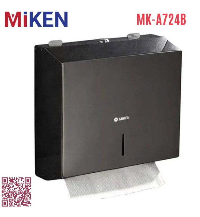 Hộp đựng giấy lau tay mạ màu đen Miken MK-A724B