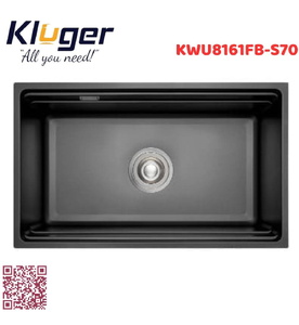 Chậu rửa bát 1 hố màu đen Kluger KWU8161FB-S70