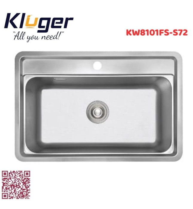 Chậu rửa bát 1 hố Kluger KWF8161FS - S76