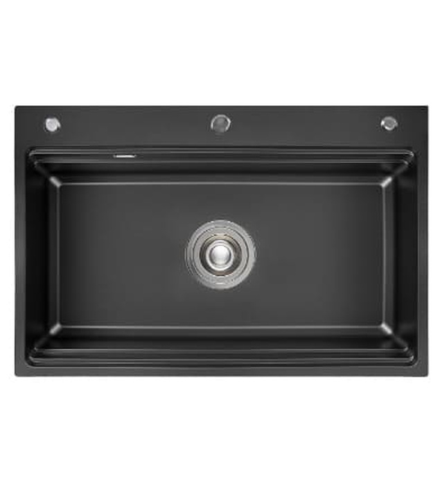 Chậu rửa bát 1 hố màu đen Kluger KWF8161FB-S76