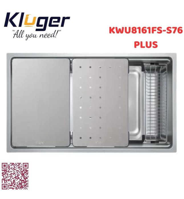 Chậu rửa bát 1 hố Kluger KWU8161FS-S76  PLUS