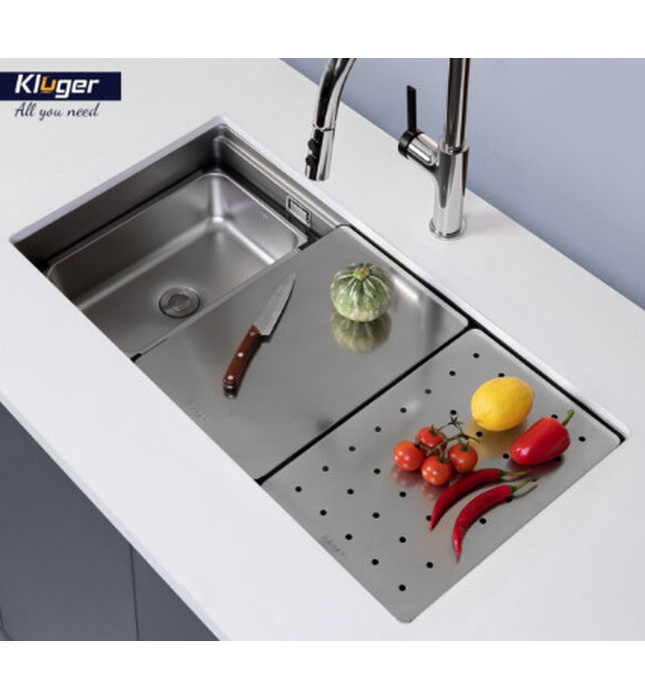 Chậu rửa bát 1 hố Kluger KWU8161FS-S86 PLUS