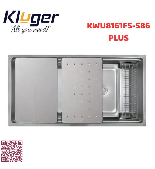 Chậu rửa bát 1 hố Kluger KWU8161FS-S86 PLUS