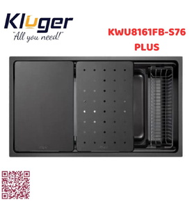 Chậu rửa bát 1 hố màu đen Kluger KWU8161FB-S76 PLUS