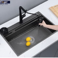 Chậu rửa bát 1 hố màu đen Kluger KWF8161FB-S76