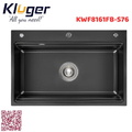 Chậu rửa bát 1 hố màu đen Kluger KWF8161FB-S76