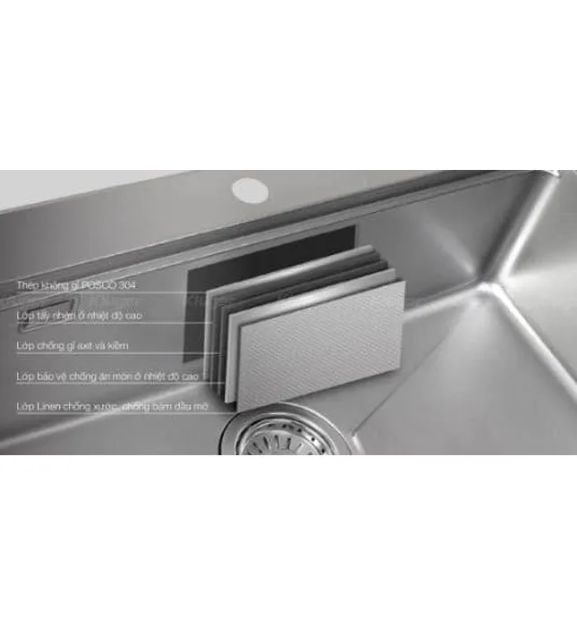 Chậu rửa bát 1 hố Kluger KH8048FS-S80
