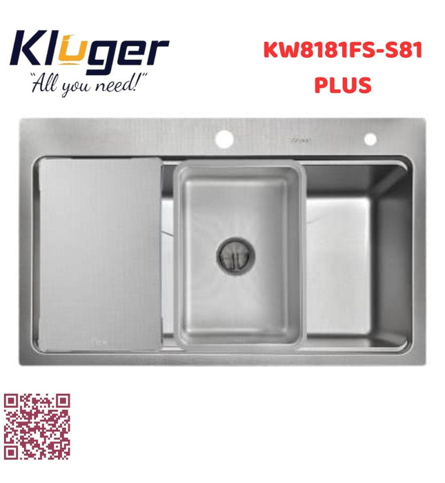 Chậu rửa bát 1 hố Kluger KW8181FS-S81 PLUS