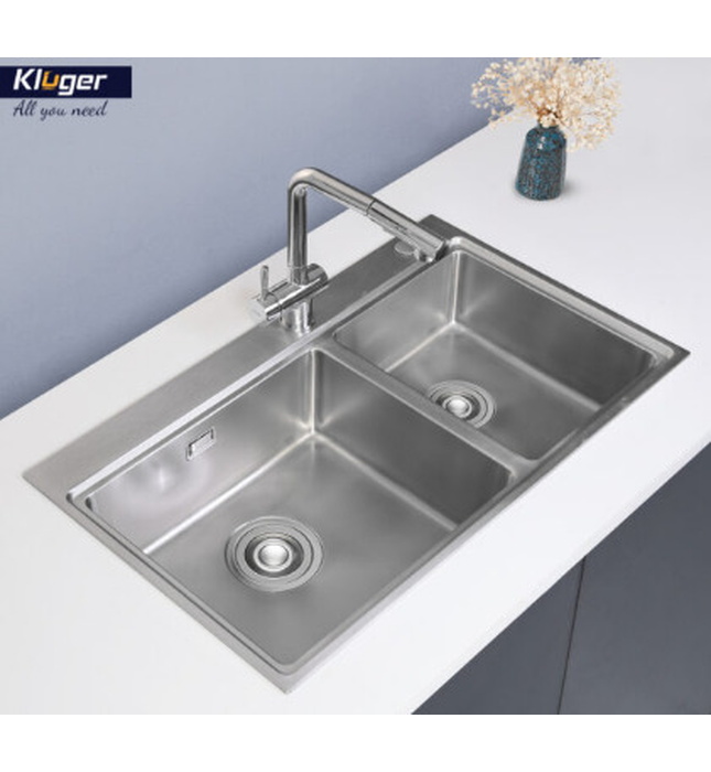 Chậu rửa bát 2 hố Kluger KW8211S-S84