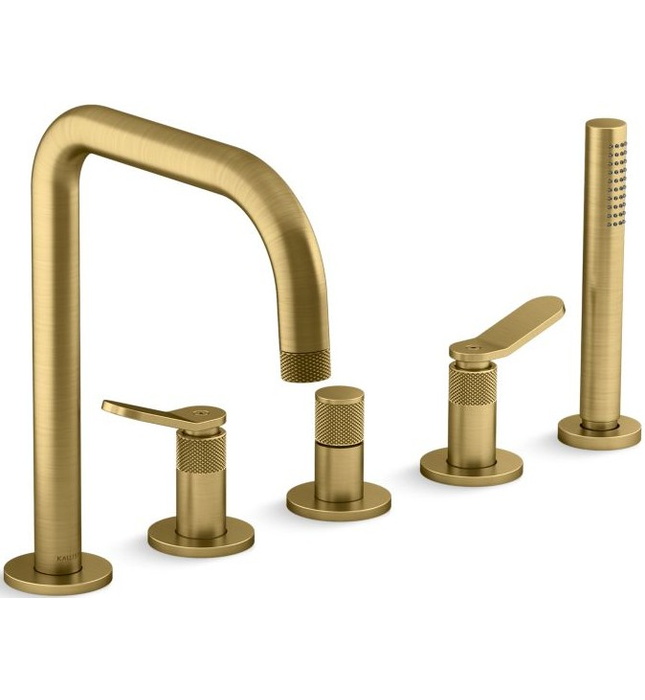 Vòi bồn tắm có vòi sen cầm tay màu nickel Kallista P32831-00-BN