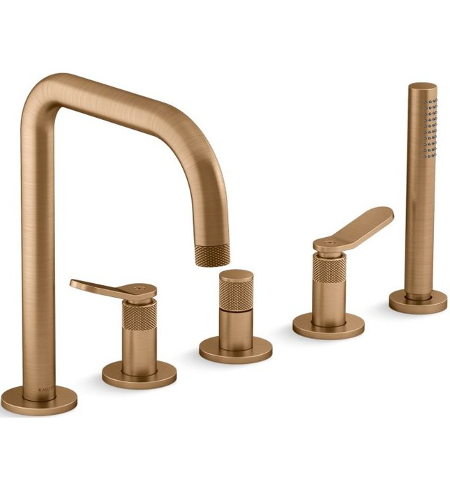 Vòi bồn tắm có vòi sen cầm tay màu nickel Kallista P32831-00-BN