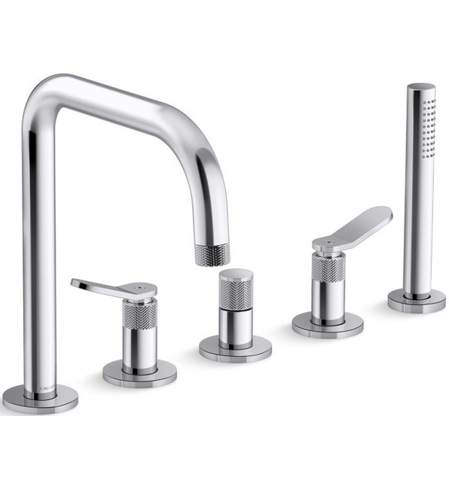 Vòi bồn tắm có vòi sen cầm tay màu đen Kallista P32831-00-BL