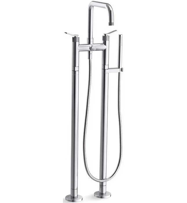 Vòi bồn tắm gắn sàn 1 chân màu chrome Kallista P32832-LV-CP
