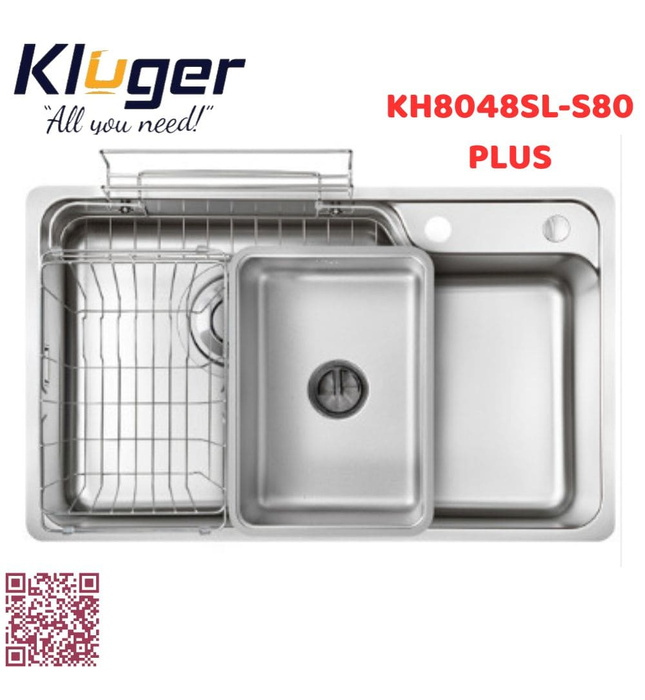 Chậu rửa bát 1 hố Kluger KH8048SL-S80 PLUS
