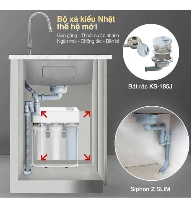 Chậu rửa bát 1 hố Kluger KT8050FB-S80 Plus