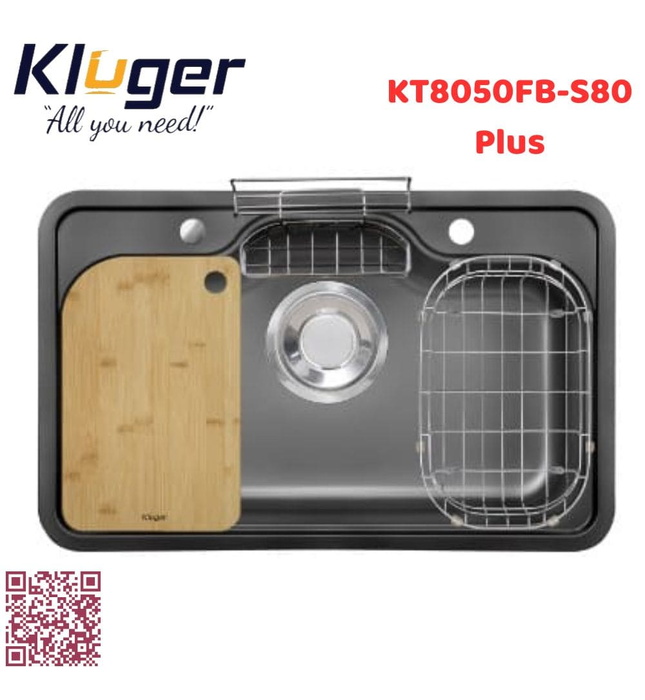 Chậu rửa bát 1 hố Kluger KT8050FB-S80 Plus
