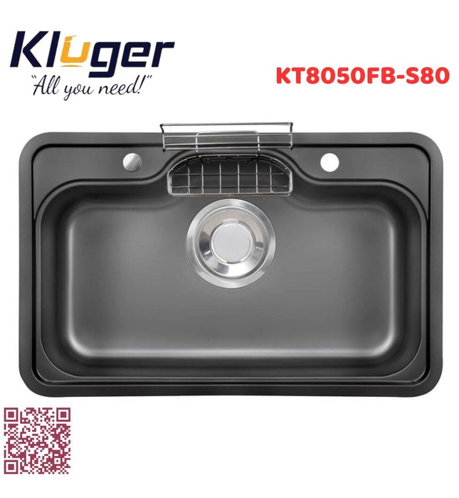 Chậu rửa bát 1 hố Kluger KT8050FB-S80